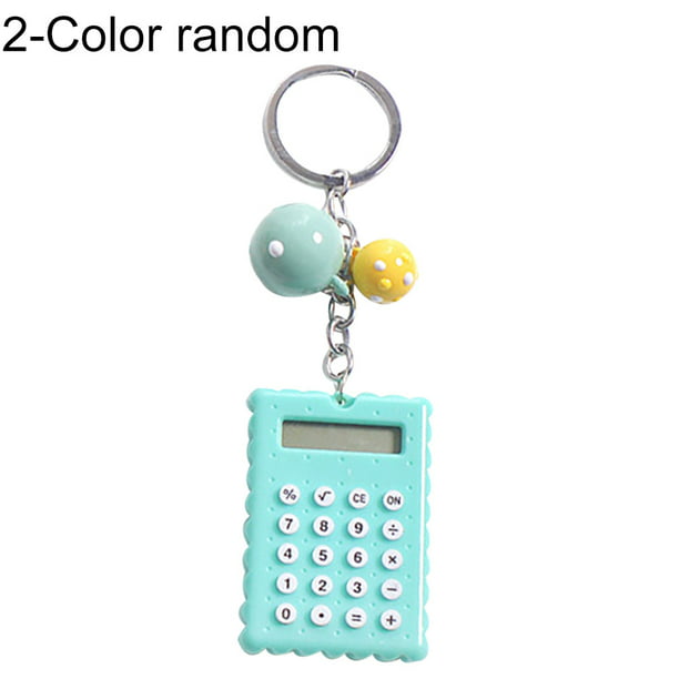 Portable Cookies Shape Calculators Key Ring Color Random Digital Office Students